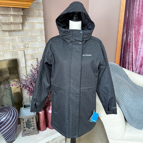 COLUMBIA Portland Point Parka - Black Herringbone